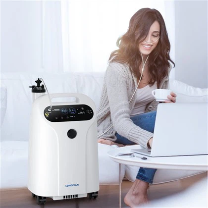 Kvalitetssäkring Longfian Nebulizer 5 liter Syrekoncentrator Portable O2 Machine
