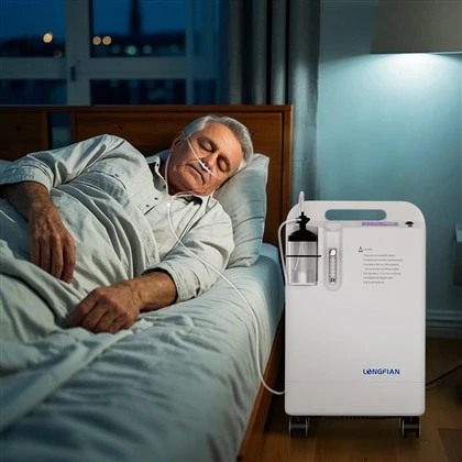Bärbar 5L syrekoncentrator CE Jay -5 BW Justerbar medicinsk syrekoncentrator